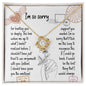 I'm So Sorry | Emotional Support | Love Knot Necklace