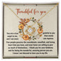 Thankful For You | Wonderful, Amazing Person You Are | Love Knot Necklace (Yellow & White Gold Variants)