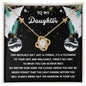 To My Daughter | The Rainbow | Love Knot Necklace (Yellow & White Gold Variants)