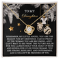 To My Daughter | Prouder Of You | Love Knot Necklace (Yellow & White Gold Variants)