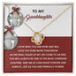 To My Granddaughter | To An End | Love Knot Necklace (Yellow & White Gold Variants)
