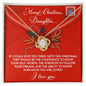 Merry Christmas Daughter | This Christmas | Love Knot Necklace (Yellow & White Gold Variants)