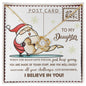 To My Daughter | Keep Going | Love Knot Necklace (Yellow & White Gold Variants)