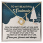 To My Beautiful Soulmate | Between Us | Love Knot Necklace (Yellow & White Gold Variants)