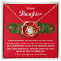 To My Daughter | Be A Champion | Love Knot Necklace (Yellow & White Gold Variants)