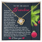 To My Dearest Grandma | Eternal Sunflower | Love Knot Necklace (Yellow & White Gold Variants)