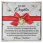 To My Daughter | Special Way | Love Knot Necklace (Yellow & White Gold Variants)