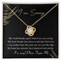 I'm Sorry | When I See You Crying | Love Knot Necklace