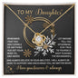 To My Daughter | Set Your Mind | Love Knot Necklace (Yellow & White Gold Variants)