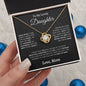 To My Lovely Daughter | Love Mom | Love Knot Necklace