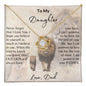 To My Daughter | This Old Lion Will Always Have Your Back | Love Dad | Love Knot Necklace