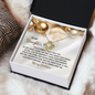 To My Daughter | How Worthy | Love Knot Necklace (Yellow & White Gold Variants)