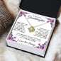 To My Lovely Granddaughter | My Sunshine... Pink Roses on White | Love Knot Necklace