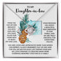 To My Daughter-in-Law | Here For You | Love Knot Necklace (Yellow & White Gold Variants)