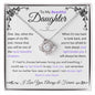 Stunning Daughter Gift | "My Last Breath" | White Gold Love Knot Necklace