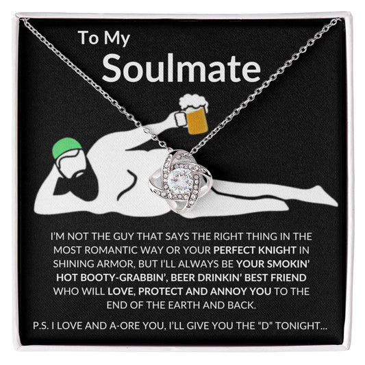 To My Soulmate | Love Knot Necklace | I A-ore you | Adult Version!
