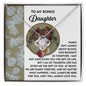 To My Bonus Daughter | Gift Of You | Love Knot Necklace (Yellow & White Gold Variants)