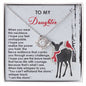 To My Daughter | Every Challenge | Love Knot Necklace (Yellow & White Gold Variants)