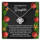 To My Beautiful Daughter | Nobody Can Replace | Love Knot Necklace (Yellow & White Gold Variants)