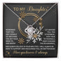 To My Daughter | Set Your Mind | Love Knot Necklace (Yellow & White Gold Variants)