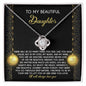 To My Beautiful Daughter | Deep Waters | Love Knot Necklace (Yellow & White Gold Variants)