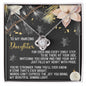 To My Amazing Daughter | Shining Light | Love Knot Necklace (Yellow & White Gold Variants)