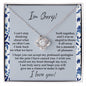 I'm Sorry | Through My Eyes | Love Knot Necklace