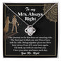 Wife | Always Right | Love Knot Necklace