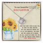 To Our Beautiful Daughter | The First Time | Love Knot Necklace