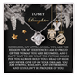 To My Daughter | Prouder Of You | Love Knot Necklace (Yellow & White Gold Variants)