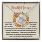 Thankful For You | Wonderful, Amazing Person You Are | Love Knot Necklace (Yellow & White Gold Variants)