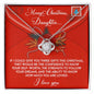 Merry Christmas Daughter | This Christmas | Love Knot Necklace (Yellow & White Gold Variants)