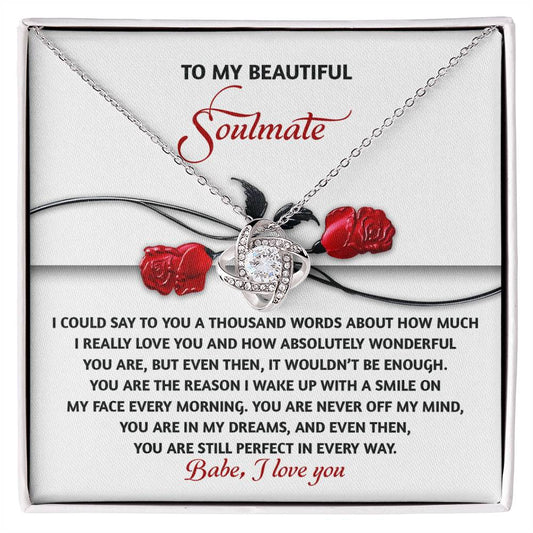 To My Soulmate | Every Morning | Love Knot Necklace
