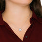 Stunning Daughter Gift | "My Last Breath" | White Gold Love Knot Necklace