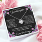 To My Lovely Granddaughter | My Sunshine | Love Knot Necklace