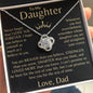 To My Daughter | "You Are Braver Than You Think" | Love Knot Necklace - Love Dad ⭐⭐⭐⭐