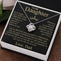 To My Daughter | "You Are Braver Than You Think" | Love Knot Necklace - Love Dad ⭐⭐⭐⭐
