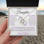 To My Precious Daughter | Love Knot Necklace | Love Mom