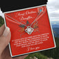 Merry Christmas Daughter | This Christmas | Love Knot Necklace (Yellow & White Gold Variants)