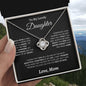 To My Lovely Daughter | Love Mom | Love Knot Necklace