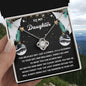 To My Daughter | The Rainbow | Love Knot Necklace (Yellow & White Gold Variants)