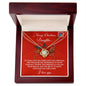 Merry Christmas Daughter | This Christmas | Love Knot Necklace (Yellow & White Gold Variants)