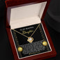 To My Beautiful Daughter | Deep Waters | Love Knot Necklace (Yellow & White Gold Variants)