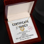 I'm Sorry | Certificate Of Idiocy | Love Knot Necklace
