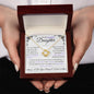 Stunning Daughter Gift | "My Last Breath" | White Gold Love Knot Necklace