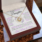 To My Precious Daughter | Love Knot Necklace | Love Mom and Dad