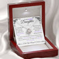 Stunning Daughter Gift | "My Last Breath" | White Gold Love Knot Necklace