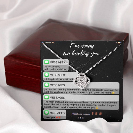 I'm Sorry | I Can't Imagine My Life Without You | Love Knot Necklace