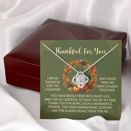 Thankful For You | By My Side | Love Knot Necklace (Yellow & White Gold Variants)