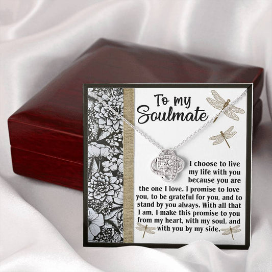 To My Soulmate | I Make This Promise | Love Knot Necklace